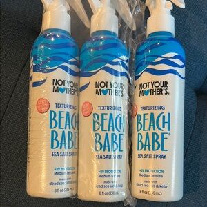 Not Your Mother's Beach Babe Sea Salt Spray 3 pack, one half used